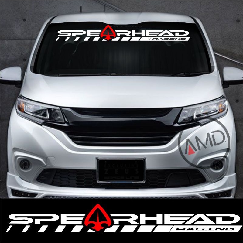 Stiker kaca depan sticker mobil stiker belakang mobil SPEARHEAD RACING