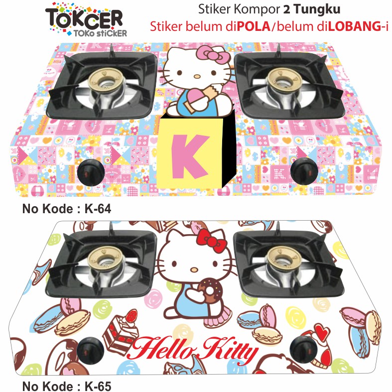 Variasi Stiker Kompor 2 Tungku HELLO KITTY