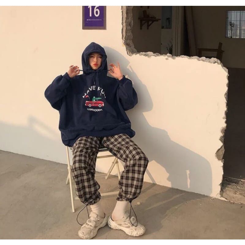HOODIE UNISEX HAVE FUN /// JUMPER UNISEX CASUAL FLEECE TEBAL KEKINIAN TERBARU''