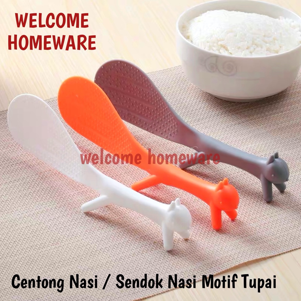 Centong Nasi / Sendok Nasi / Centong Nasi Motif Tupai