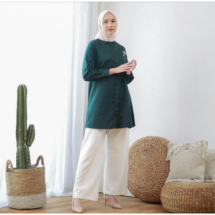 BAJU KERJA WANITA POLOS CHIC//BLUS KERJA WULFI/TUNIK KERJA//TUNIK POLOS//TUNIK TOYOBO//
