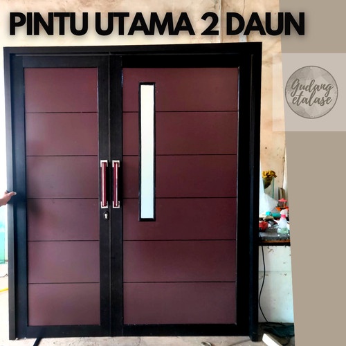 Pintu utama aluminium/Pintu rumah utama/Pintu double aluminium