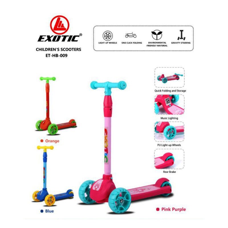 Exotic Scooter ET-HB-009 / Scooter Anak / Mainan Anak