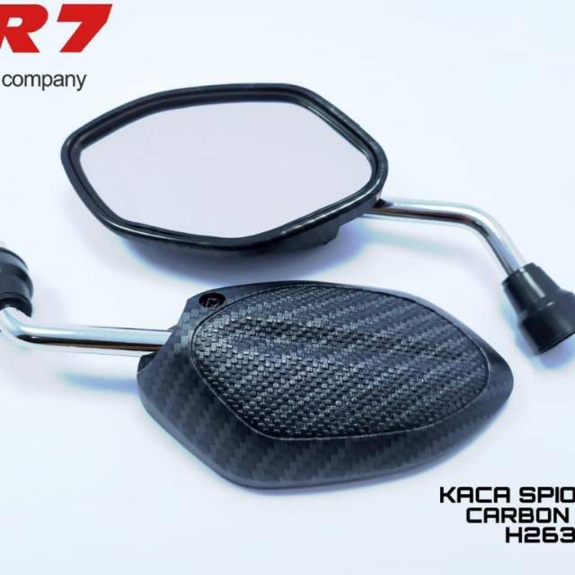 Kaca spion mini beat carbon tangkai chrome motor Honda/Spion karbon motor Honda model beat
