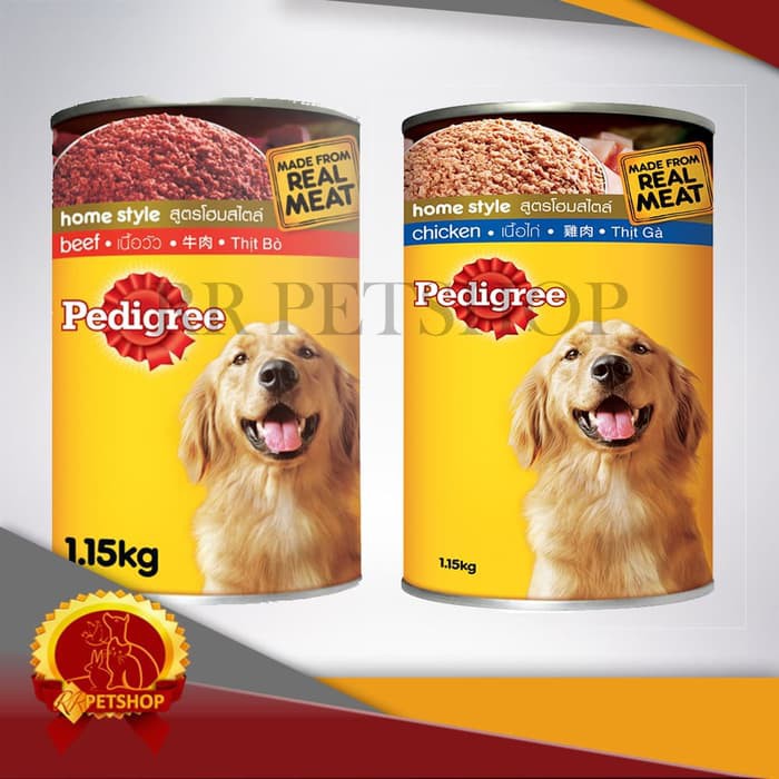 Makanan Anjing Pedigree Beef - Chicken 1,15 gram / Wet Food / Kaleng 1.15Gram