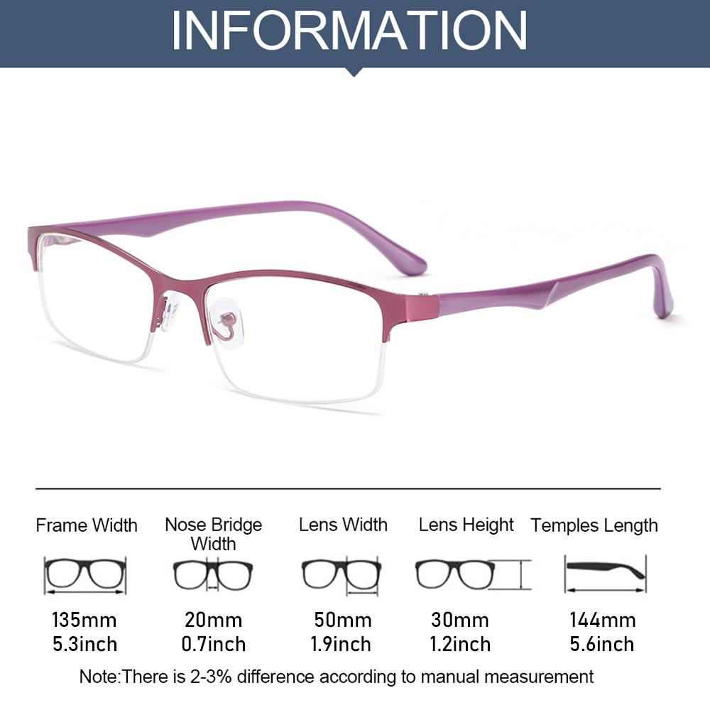 Kacamata Myopia Model Half Frame Untuk Wanita