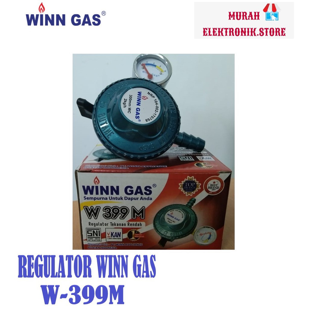 Regulator WInn Gas W-399 NM (Tanpa Meter) &amp; Regulator WInn Gas W-399 M (Dengan Meter)