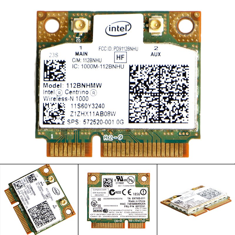 VIVI Intel Centrino Wireless-N 1000 802.11 b/g/n 112BNHMW Half Mini PCI-E Wifi Card