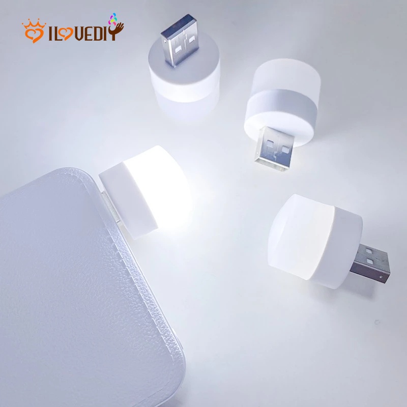 Lampu Malam LED USB Plug-in Portable Power &amp; Kartu Komputer / Membaca