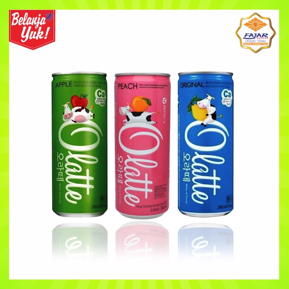 

Olatte Milk Drink Minuman Susu All Variant Rasa Pear Apple Sirup Peach 240ml (1 pcs)