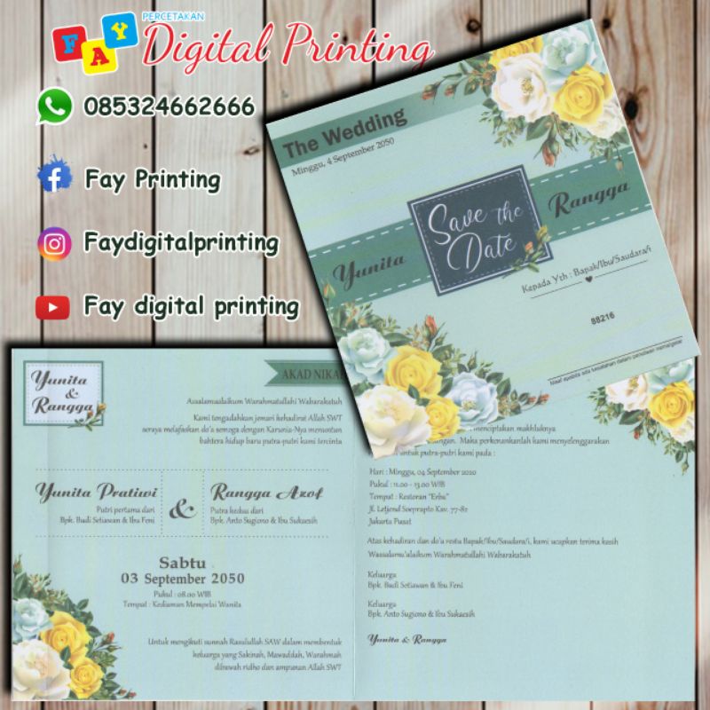 cetak undangan pernikahan murah erba 88216