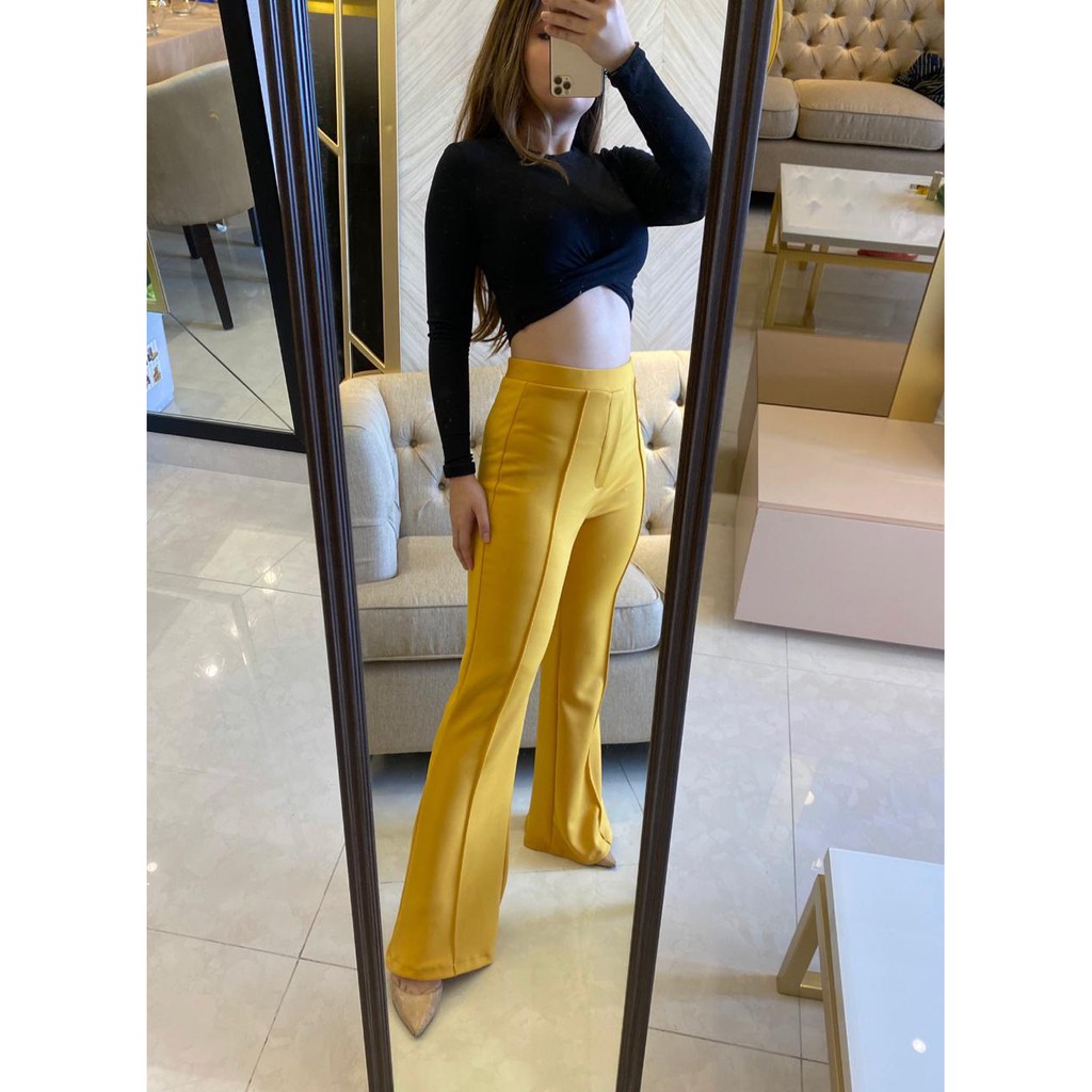 [VM] - Celana cutbray list jahit/ celana HW kantoran / celana highwaist scuba Mydress_collection 516#