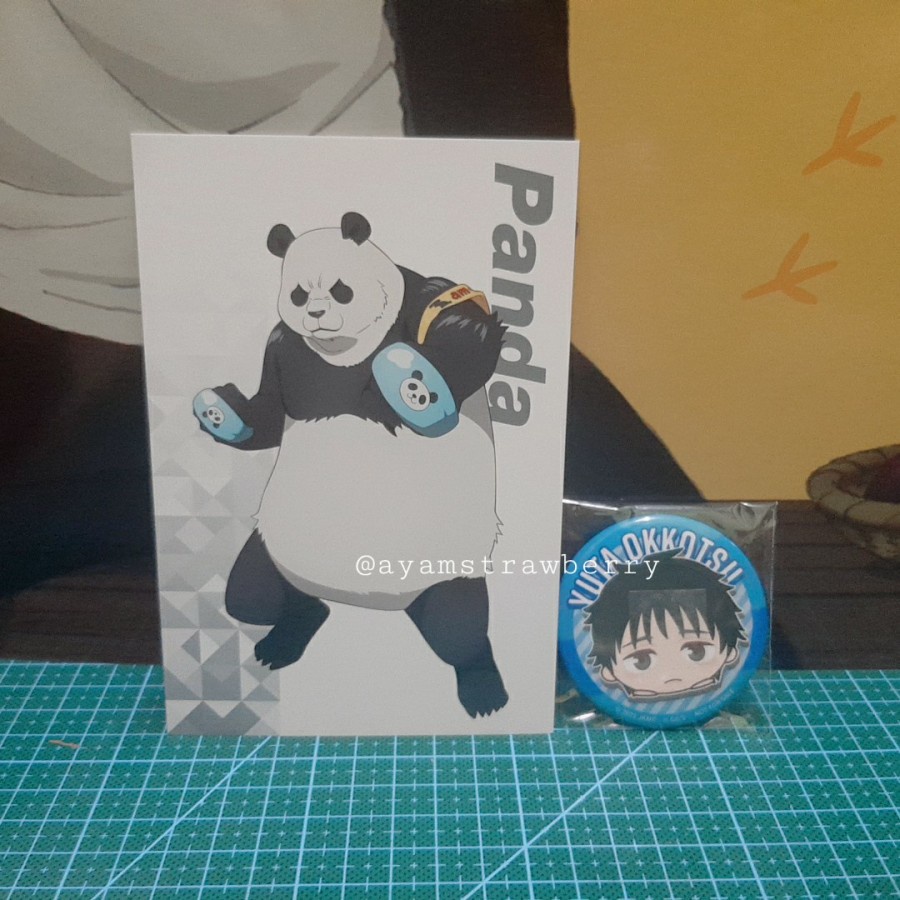 READY Jujutsu Kaisen 0 Pin Badge Yuuta Postcard Panda SET