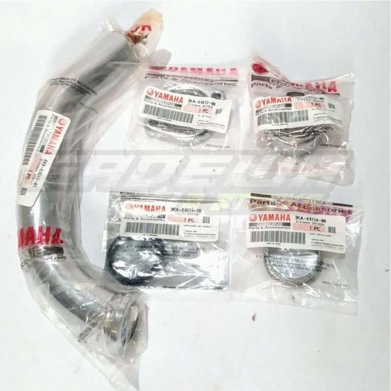 LEHER KNALPOT RX KING ORIGINAL SET PEKING KNALPOT ATAS BAWAH