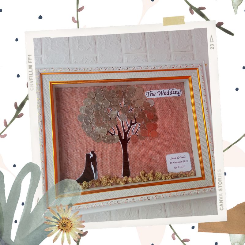 Mahar Pernikahan/ Mahar Pohon Koin/ Mahar Koin Rustic/ Mahar Frame