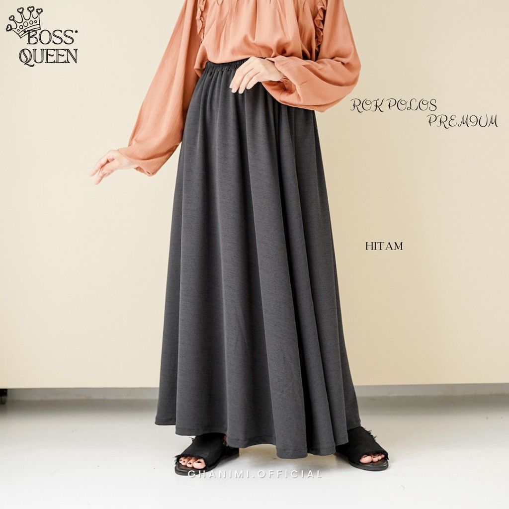 rok polos skirt basic premium /rok polos hyget super/rok polos panjang simple