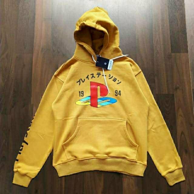 playstation yellow hoodie