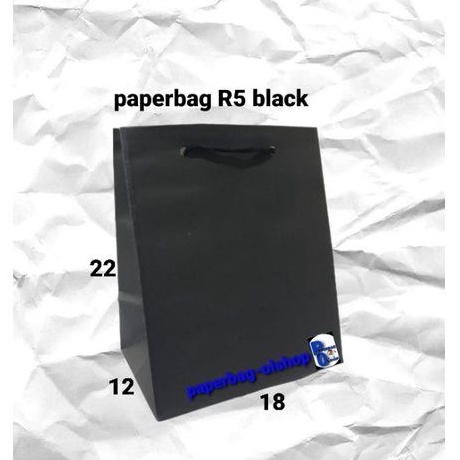 

paperbag R5 black (18×12×22)