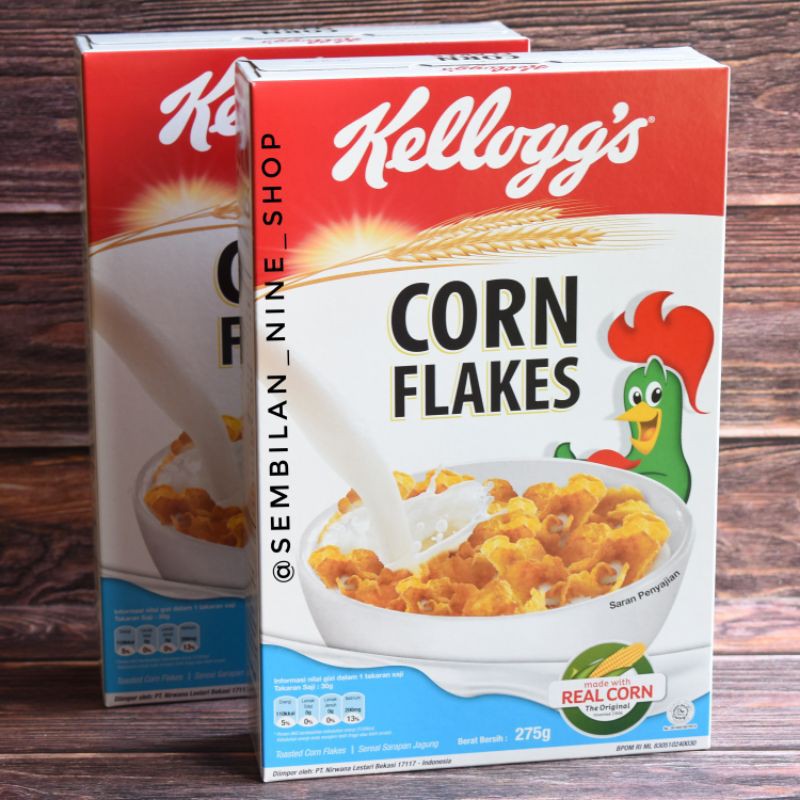 

KELLOGG'S CORN FLAKES 275 Gram Kelloggs Kellogs Cereal Sereal Sarapan Jagung Toasted Corn Flakes