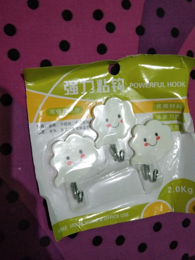 Gantungan Hook Barang Tempel Di Dinding Multifungsi 1 Set Isi 3 Awan01