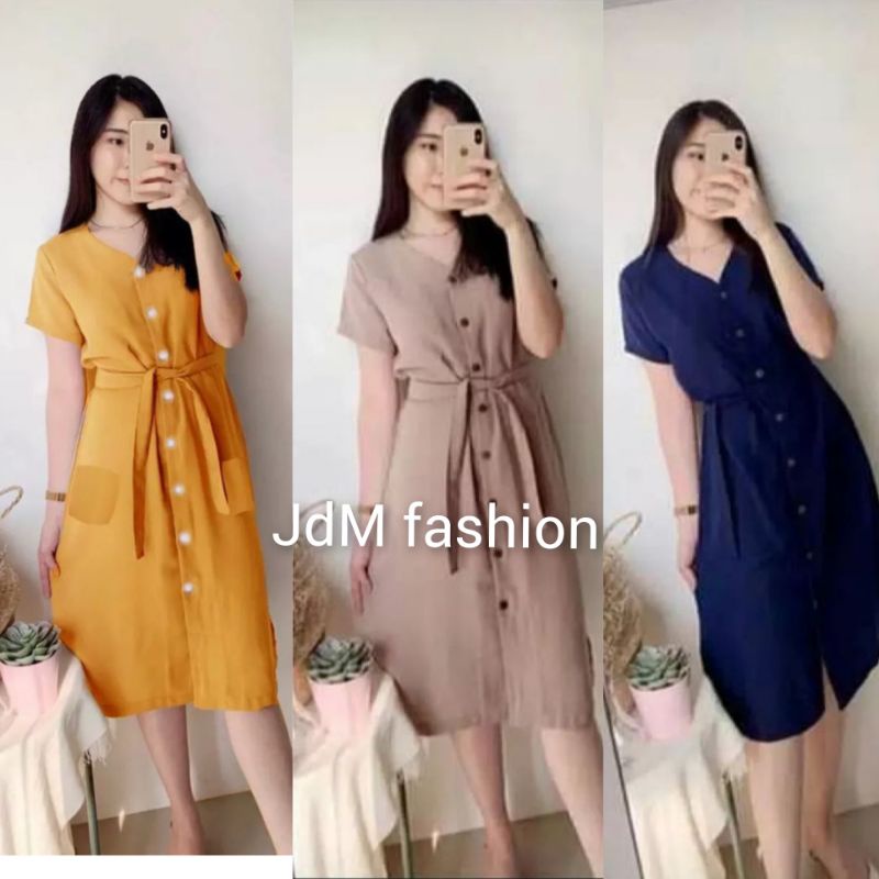 DRESS WANITA CASUAL PESTA LENGAN PENDEK DRES ANDIN IKATAN CINTA DRESS WANITA MODERN