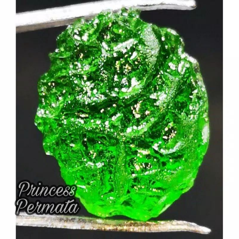 Batu Permata Natural Green Meteor Tektite RARE ITEM Crystal