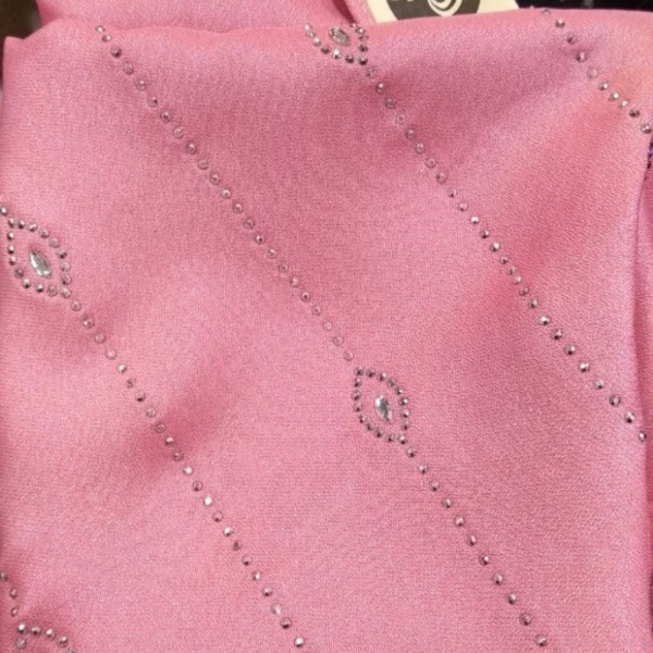 hijab segi 4 payet glow/hijab pesta/hijab sinar payet - Baby Pink 120 cm ×120 cm Berkualitas