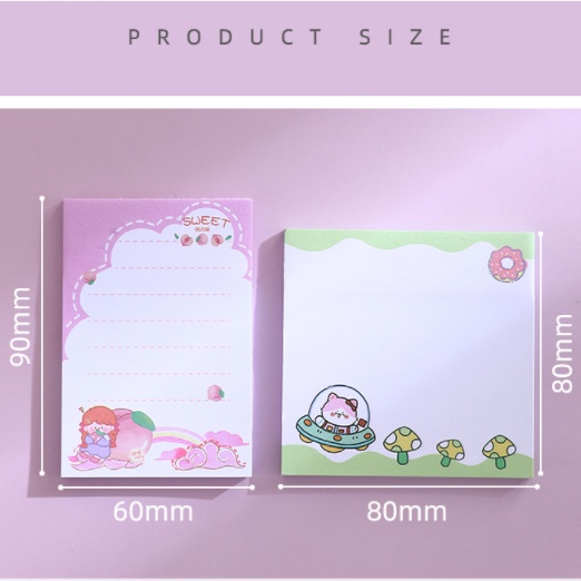 [ORGM] Memo Pad Memo Block notepad kartun warna warni lucu