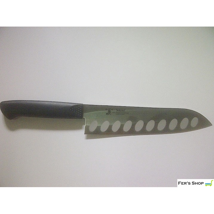 Pisau Chef Santoku Jepang Sekizo (tipe granton) / Pisau Dapur Jepang / Pisau Original Jepang / Pisau