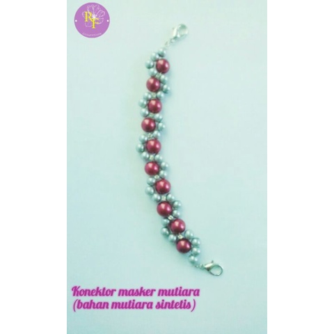 Konektor masker mutiara/ tali masker hijab/ gelang mutiara