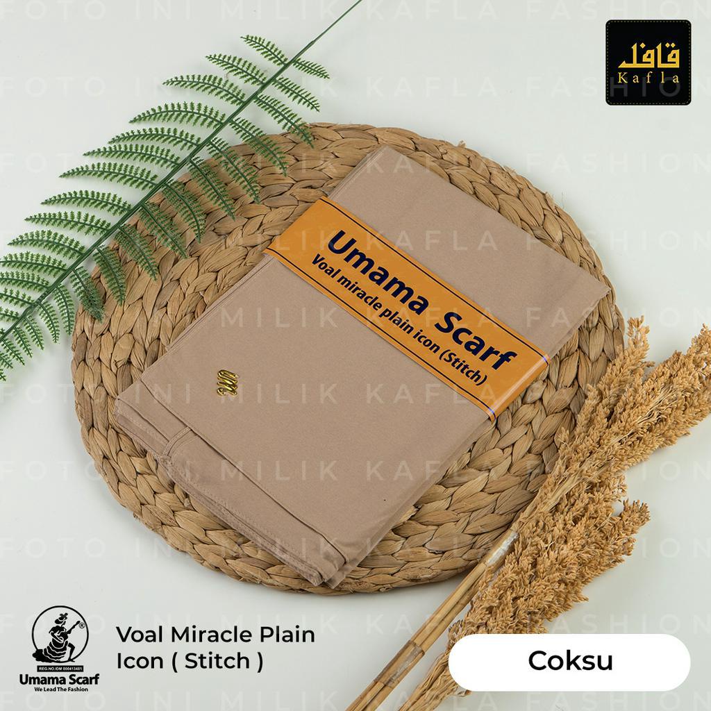 Hijab/kerudung Polos Voal Miracle Plain JAHIT Metal Logo Original Umama Scarf