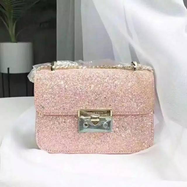 Tas wanita selempang branden charles n keith glitter