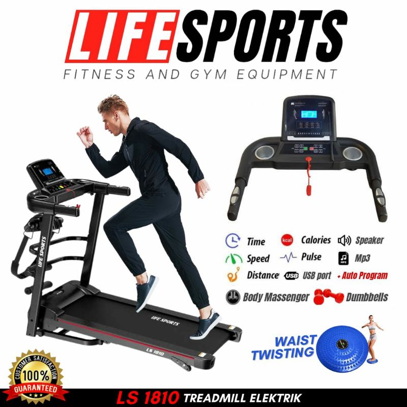 Treadmill Elektrik 5 Fungsi Life Sport LS 1810