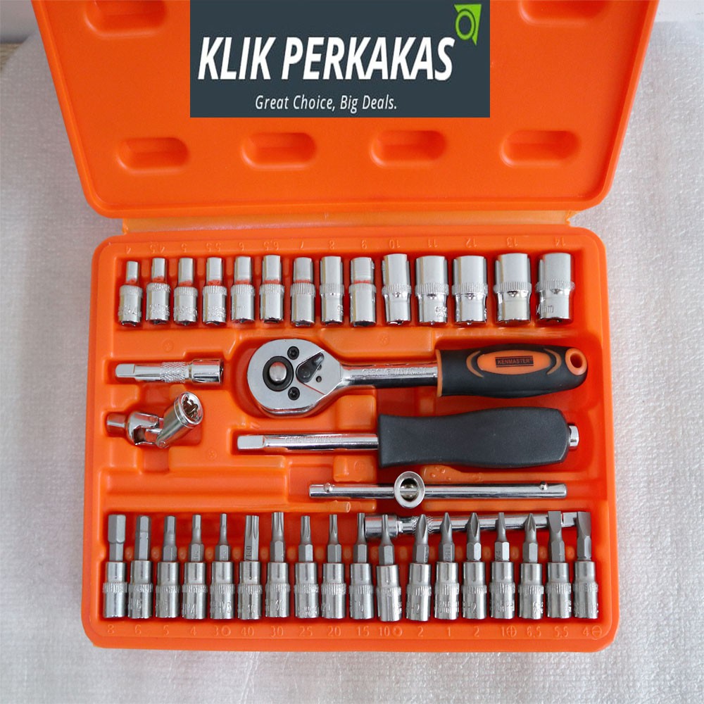 KUNCI SOK SET KENMASTER 38 PCS / SOCKET WRENCH KENMASTER / KUNCI SHOCK