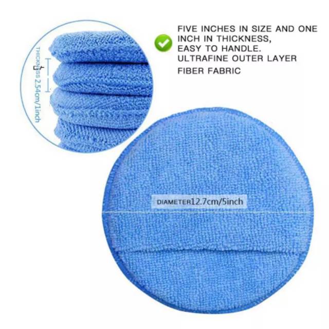 Kain Microfiber Nano Coating wax and polish Dgn Bantal Busa Aplikator