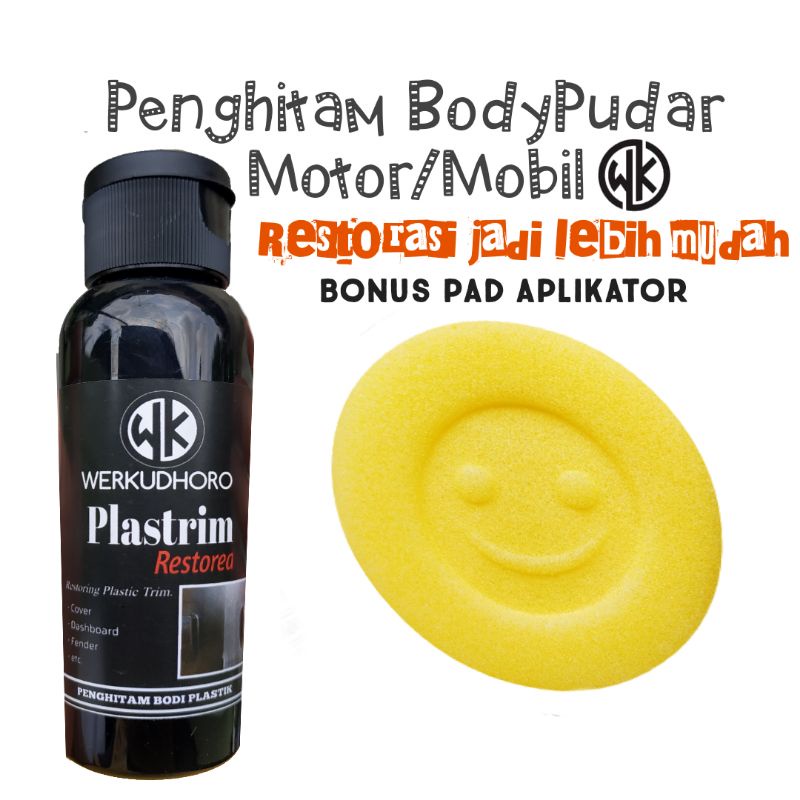 plastrim restored/penghitam motor/penghitam body kasar/good black/pengkilap body /insta sparkling