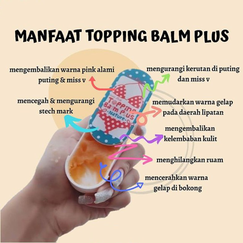 Topping Balm Plus Original Krim Pemutih Ketiak Pemutih Selangkangan ORI Thailand