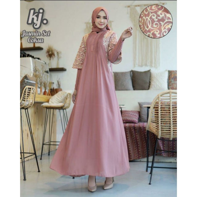GAMIS CANTIK JASMIN SET BY KJ LANI GAMET BORDIR