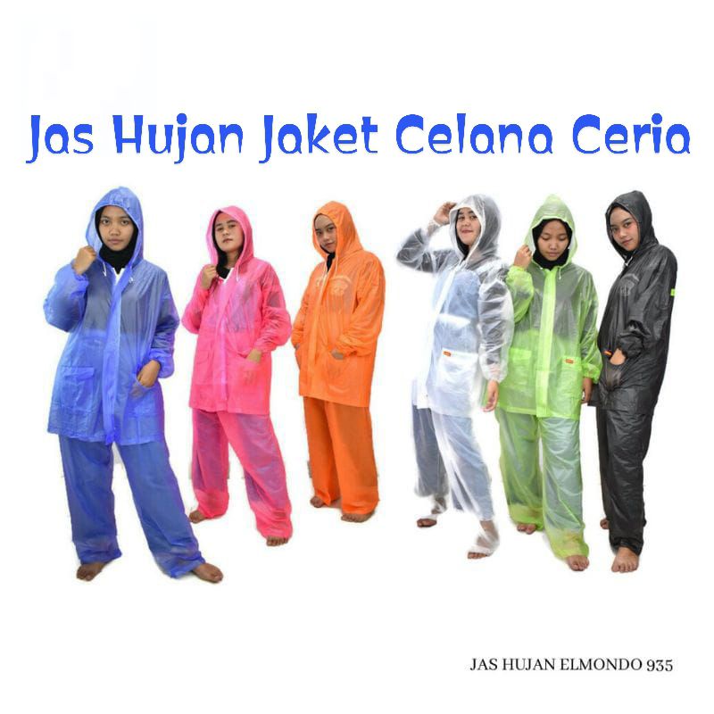 Jas Hujan Jaket Celana Elmondo Ceria / Jas Hujan Ceria / Jas Hujan Stelan Ceria