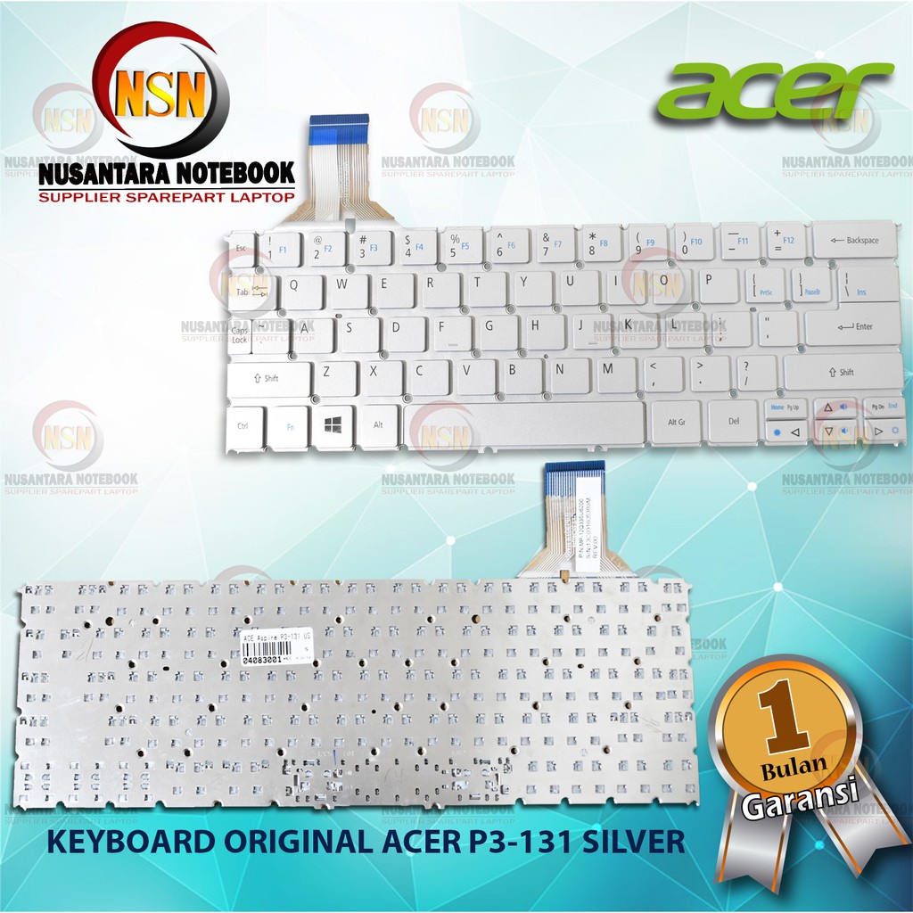 Keyboard Original Acer Aspire P3-171 P3-131 SILVER