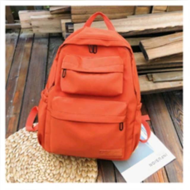 Backpack tas sekolah Tas Ransel Backpack Korea Ransel Sekolah SWAG Cocok Untuk Sekolah SMP SMA SMK Kuliah Kantong Dua