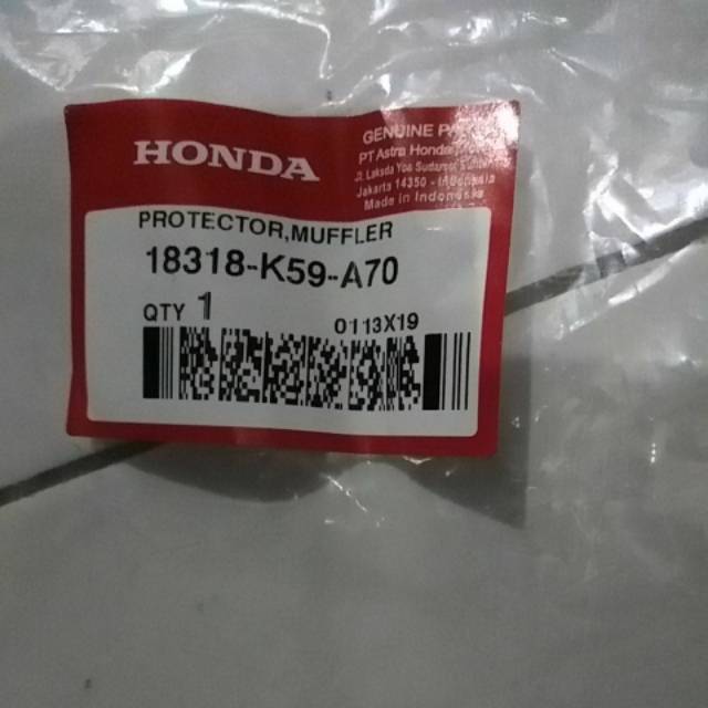 Cover Knalpot Tutup Knalpot Honda Vario 125 LED Vario 150 18318 K59 A70