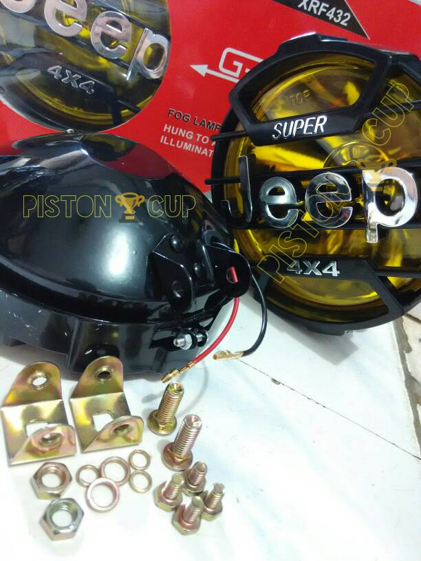 Reflektor Jeep 1set = 2pcs / Lampu Depan Jeep / Headlamp Jeep CB Bulat