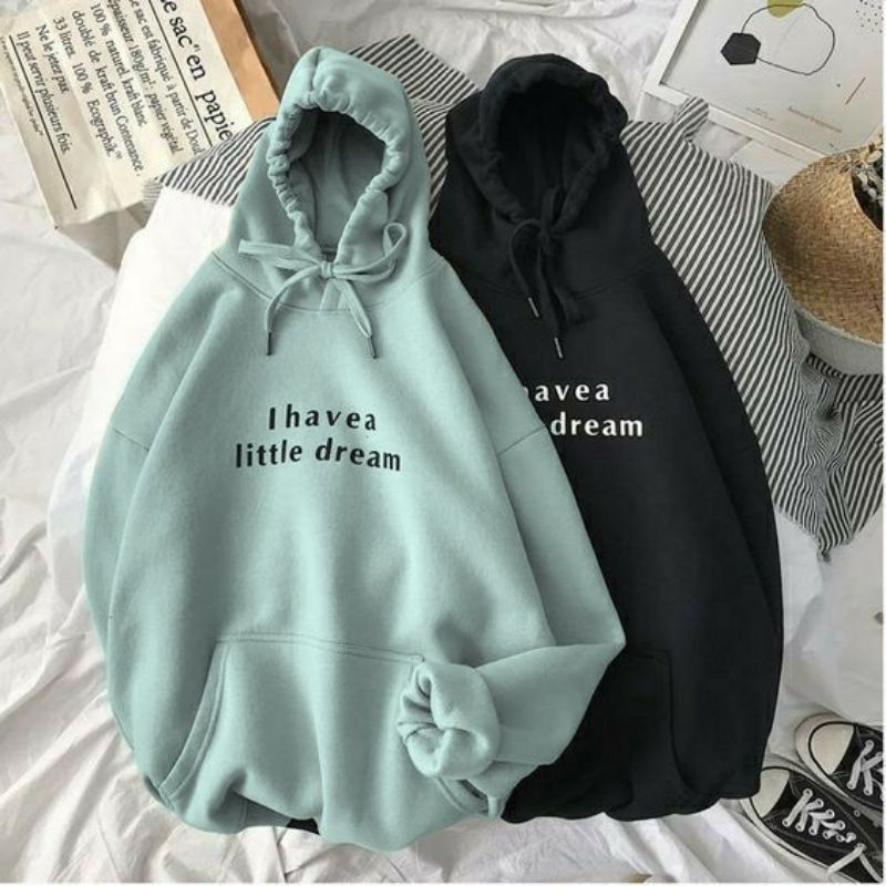 I have a little dream sweater hoodie bahan fleece