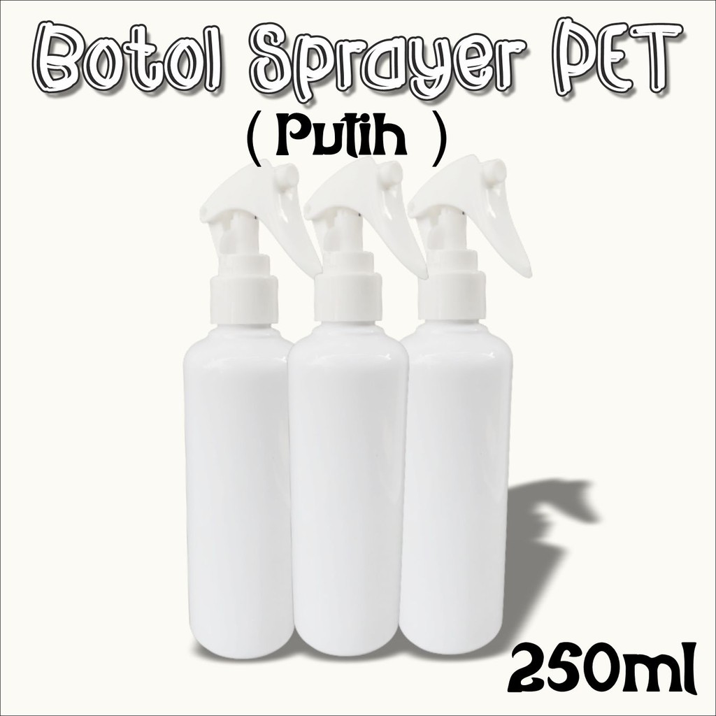 Botol PET 250 ml + Tutup Trigger Sprayer