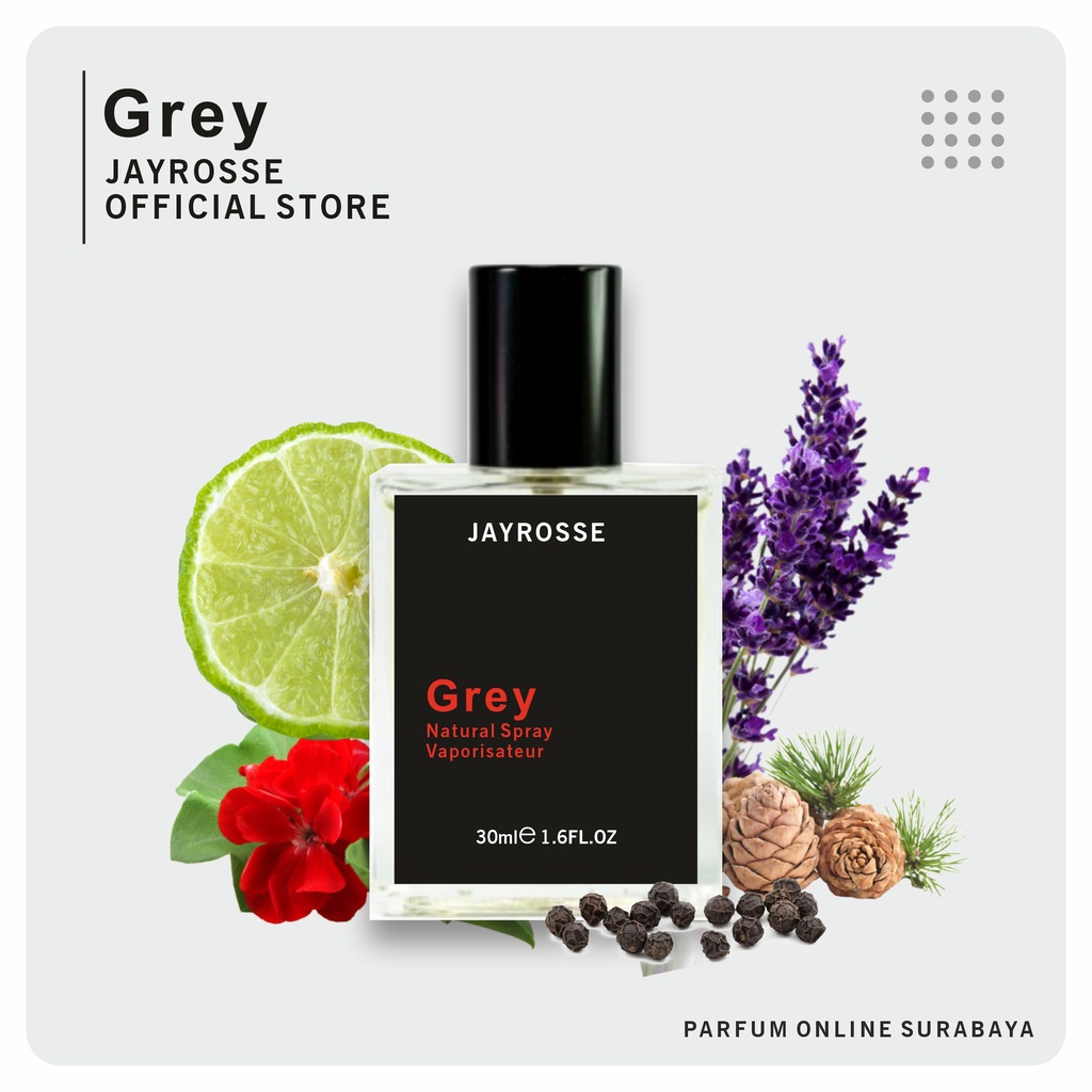 Jual Jayrosse Parfum | Grey | Parfum Pria Indonesia|Shopee Indonesia