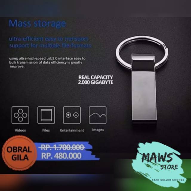 Flashdisk Metal 2TB U Disk USB 3.0 Flash Drive hardisk