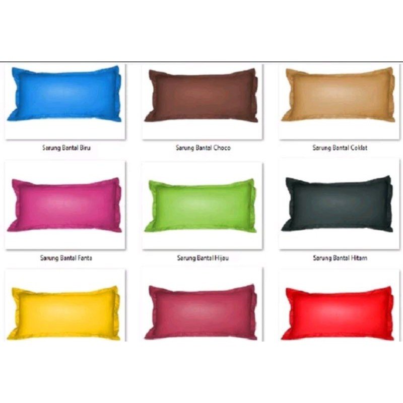 Sarung Bantal cinta jumbo 95x45 polos embos halus dan lembut