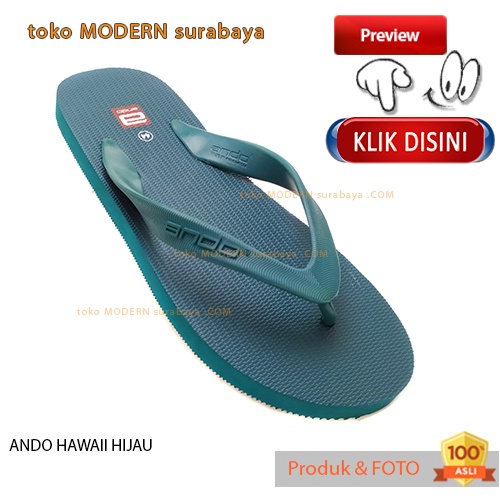 ANDO HAWAII HIJAU sandal jepit flat casual