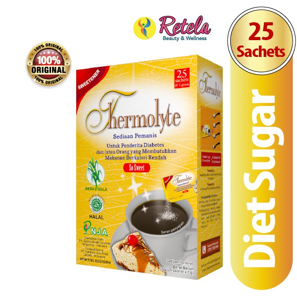 

Thermolyte Diet Sugar 25`S @ 1Gr\Pemanis Diet\Pengganti Gula\Gula Diet
